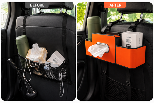 Premium Back Seat Car Organizer & Tissue Holder